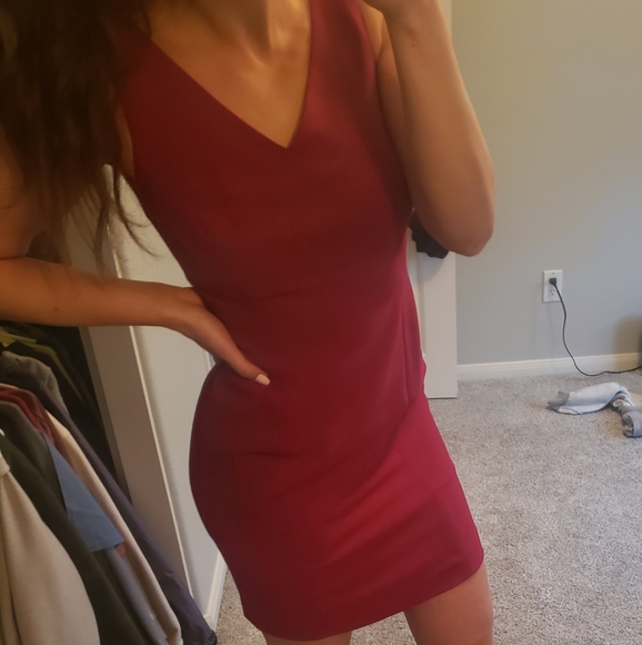 petite red dresses